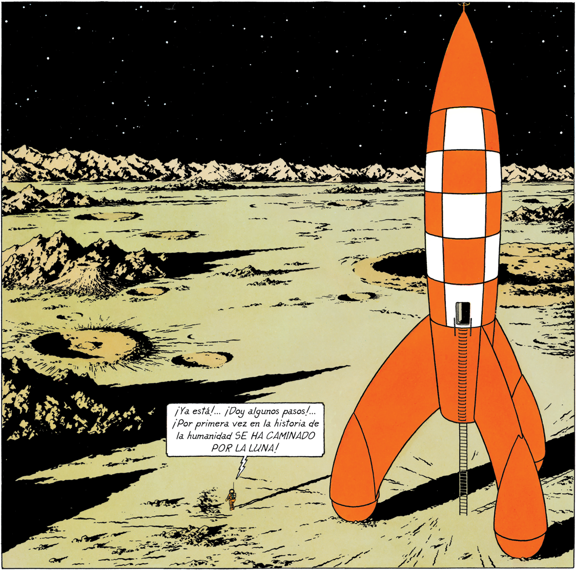 La fusée et Tintin sur la Lune dans On a marché sur la Lune